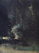 James Abbott McNeil Whistler Nocturne in Black and Gold,The Falling Rocket china oil painting artist